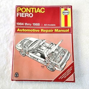 Pontiac Fiero 1984 thru 1988 Automotive Repair Manual Hayes.  ISBN 1-85010-616-9